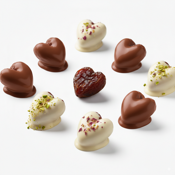 COATED DATE HEARTS